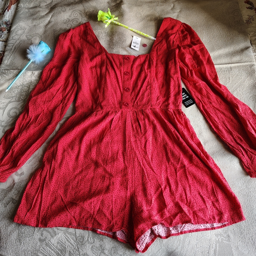 Express Vibrant Red Kids Romper